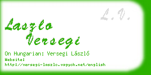 laszlo versegi business card