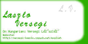 laszlo versegi business card